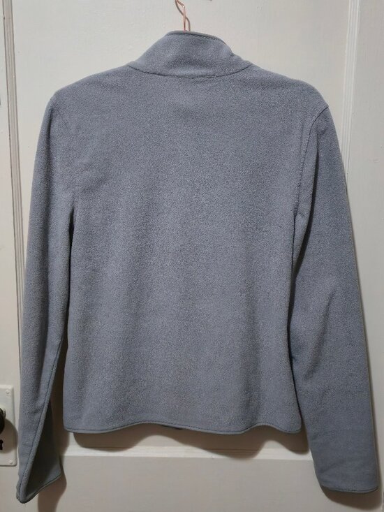 Primark Quarter Zip Up Fleece Henley Sweater Mock Neck Grey Size S - Picture 2 of 5